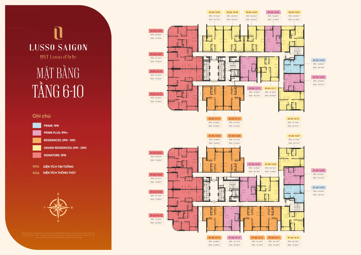 Mặt bằng tầng 6-10